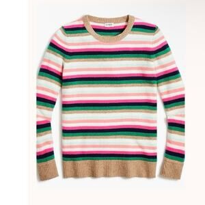 J Crew Colorful Striped Super Soft Crewneck Sweater Plus Size 3x